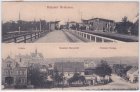 01809 Heidenau, Bahnhof und Straßenansicht, ca. 1910 