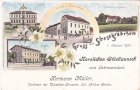 01936 Straßgräbchen, u.a. Bahnhof, Farblitho, ca. 1900 