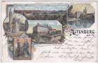 04600 Altenburg, u.a. Rathaus, Farblitho, ca. 1900