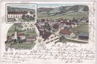 87480 Weitnau (Allgäu), u.a. Brauhaus, Farblitho, ca. 1900 