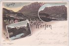 Werfen im Pongau, u.a. Veste, Farblitho, ca. 1895 