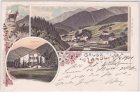 Landl (Steiermark), u.a. Jagdhaus, Farblitho, ca. 1900 