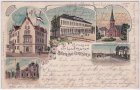 01324 Dresden-Bühlau, u.a. Schule, Farblitho, ca. 1900 