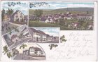 91619 Obernzenn (Mittelfranken), u.a. Apotheke, Farblitho, ca. 1900