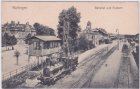 72622 Nürtingen, Bahnhof und Postamt, ca. 1915