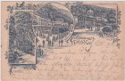 75323 Wildbad, u.a. Kurplatz, Vorläufer-Litho, ca. 1890 