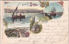Souvenir de Suez (Egypt), Farblitho, ca. 1895 