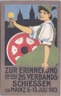 55116 Mainz, Ansichtskarte 26. Verbands-Schiessen 1913 