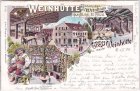 20359 Hamburg-St. Pauli, Weinhütte, Farblitho, ca. 1895 