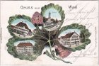 86875 Waal (Schwaben), u.a. Gasthaus zur Post, Farblitho, ca. 1900 