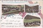 96355 Tettau (Oberfranken), Tettauthal, Farblitho, ca. 1895
