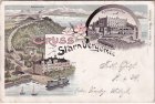 82335 Assenhausen (Berg), Starnberger See, Farblitho, ca. 1895
